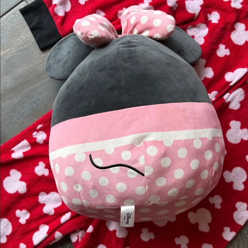 Disney Minnie Mouse Pajama Fleece Sleeper & Squishmallows Disney Plush 16”Minnie